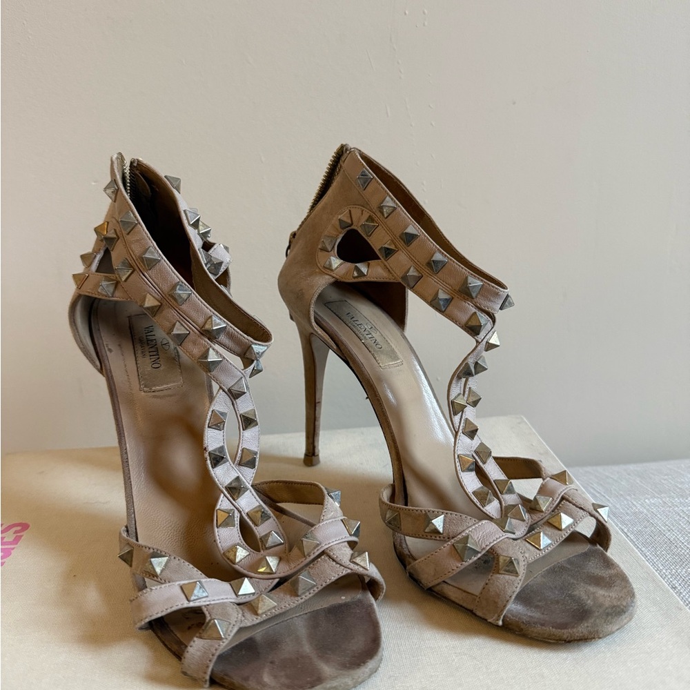 Valentino Tan Studded Women's Heels